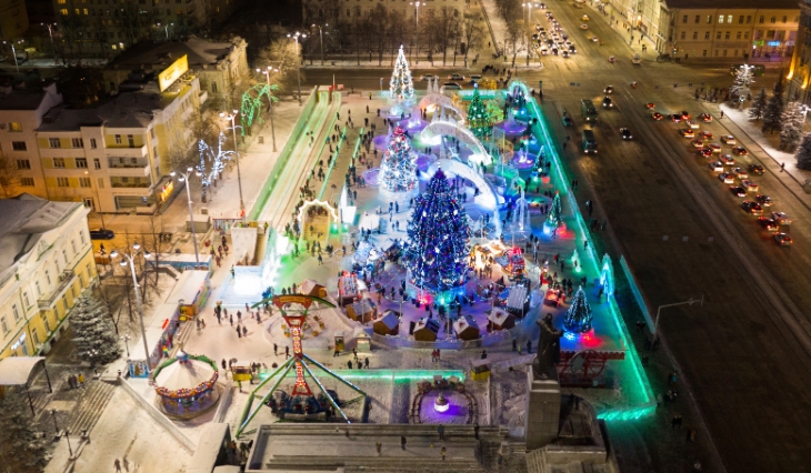 Ледовый городок в Екатеринбурге