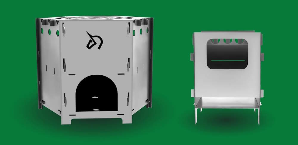 В Прикамье стали выпускать походные мини-печки, которые топятся шишками