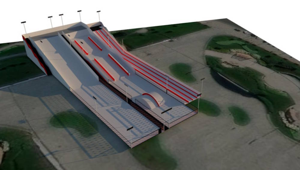 На эспланаде Перми установят горку для катания на сноубордах и тюбингах