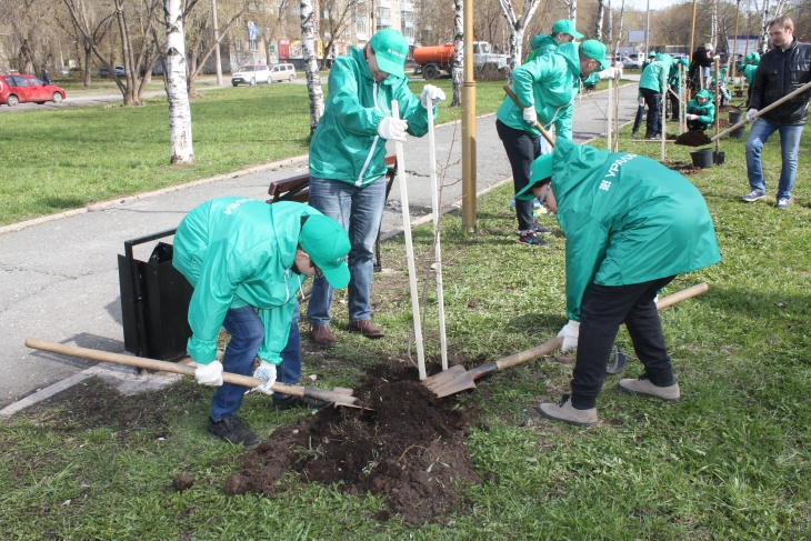 Пермские «Минеральные удобрения» подарили городу яблоневую аллею 