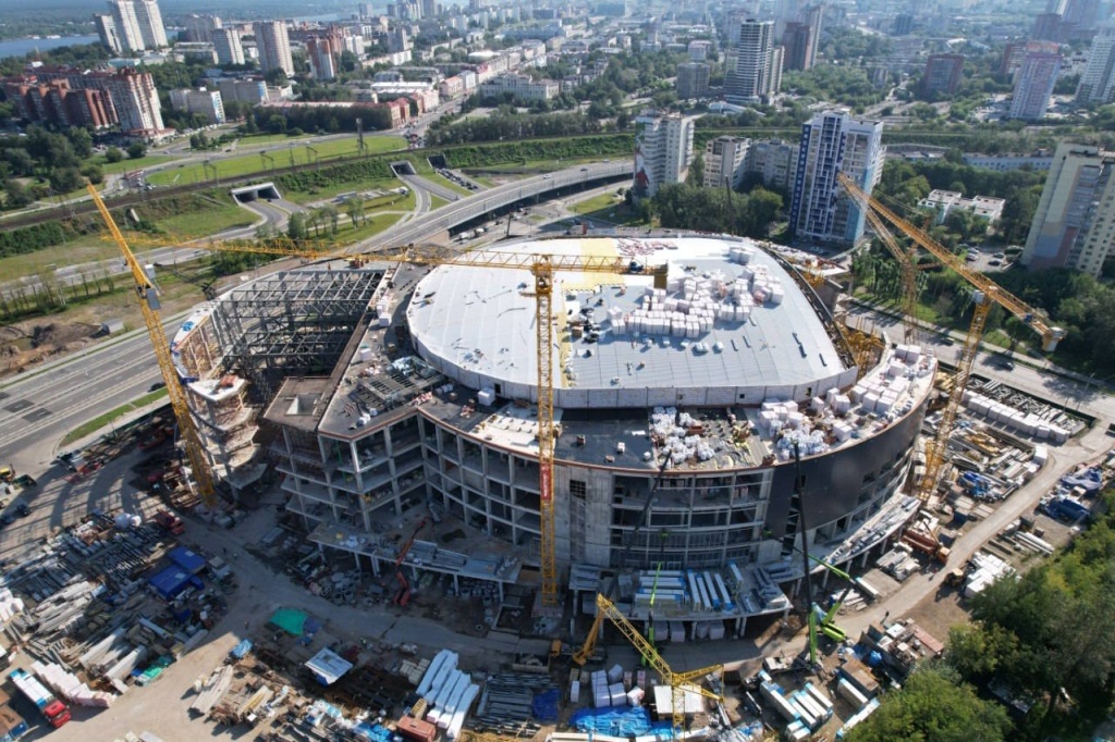 В Перми готовность спортивной арены около ДКЖ достигла 50%