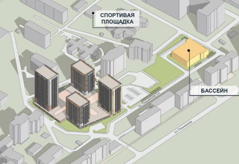 Власти показали участок для нового бассейна на Парковом