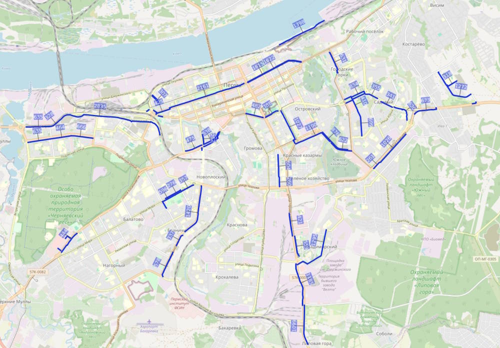 В Перми создали интерактивную карту городских велодорожек