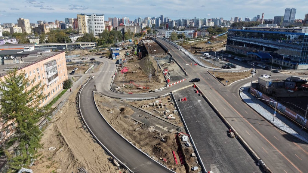 В Перми открылось движение по путепроводу на шоссе Космонавтов