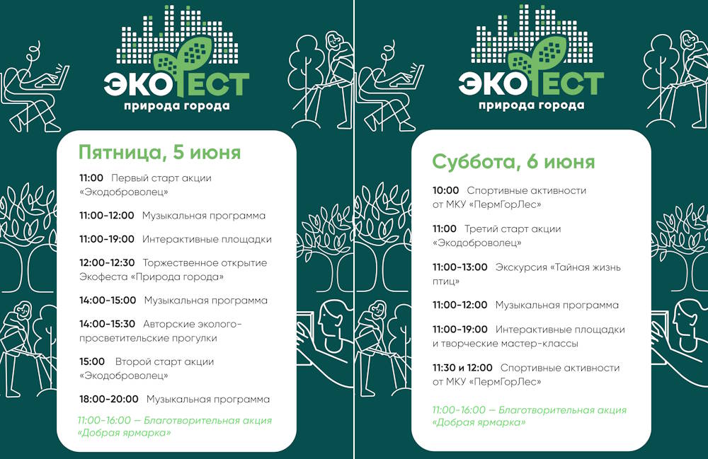 В начале июня в Перми пройдет масштабный экологический фестиваль «Природа города»