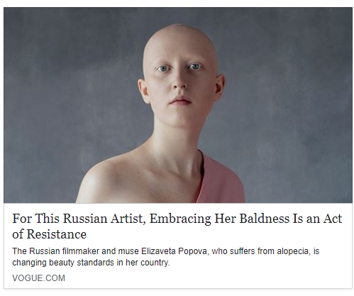 «For This Russian Artist, Embracing Her Baldness Is an Act of Resistance»