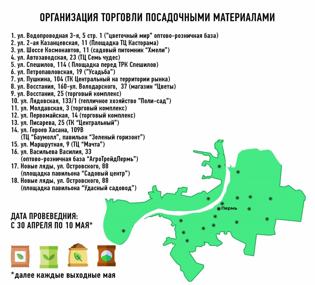 С 30 апреля в Перми разрешат продавать рассаду